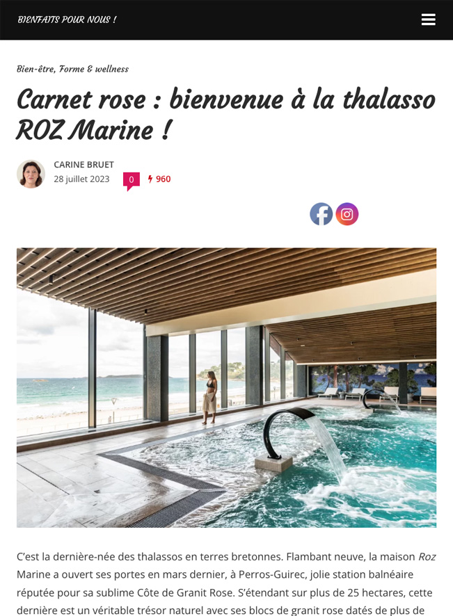 Bienfaits pour nous — Juillet 2023